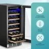 15 inch Wine Fridge with Digital Temperature Control and Freestanding Design Single Zone Wine Refrigerator Home Quiet Operation 2