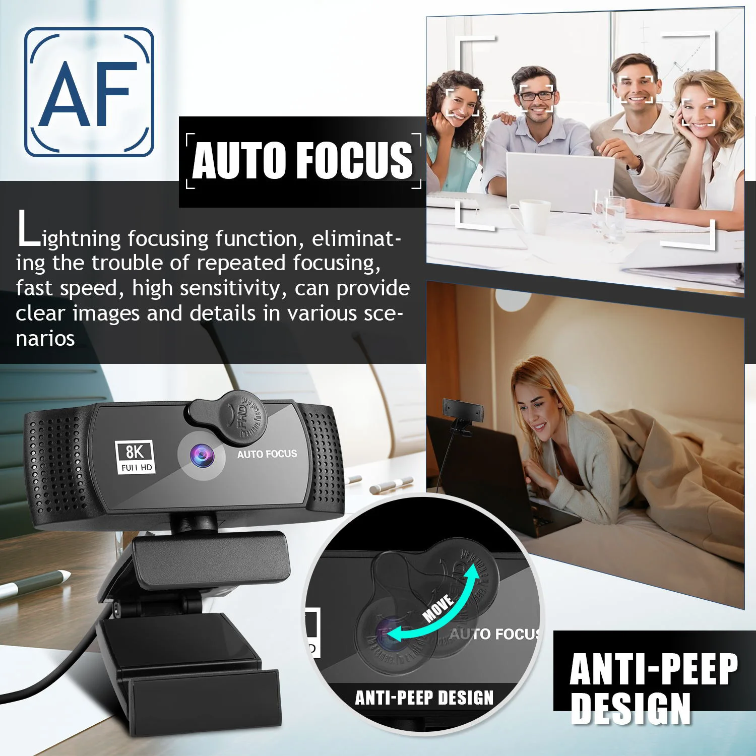 8K Webcam 60FPS 12M 2K 4K Auto Focus Noise-Cancelling Microphone WebCam PC Laptop Video YouTube pc webcam pc web camera computer camera