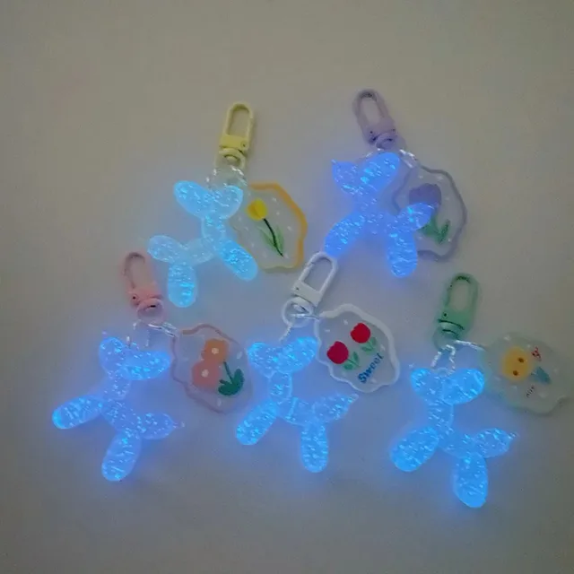 Glow Balloon Dog Keychain 2