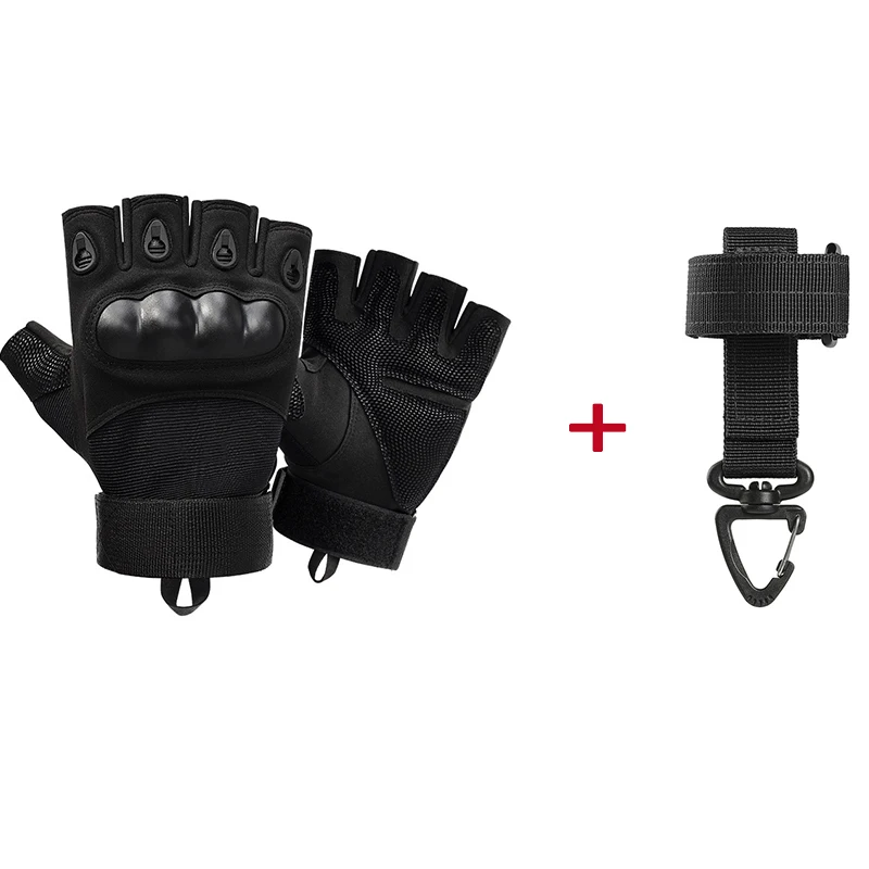 Finger Gloves Sports Gloves Tactical Gloves 2 pcs Half Finger Men's Gloves Outdoor Tactical Gloves Sports Shooting Hunting Airsoft Motorcycle Cycling