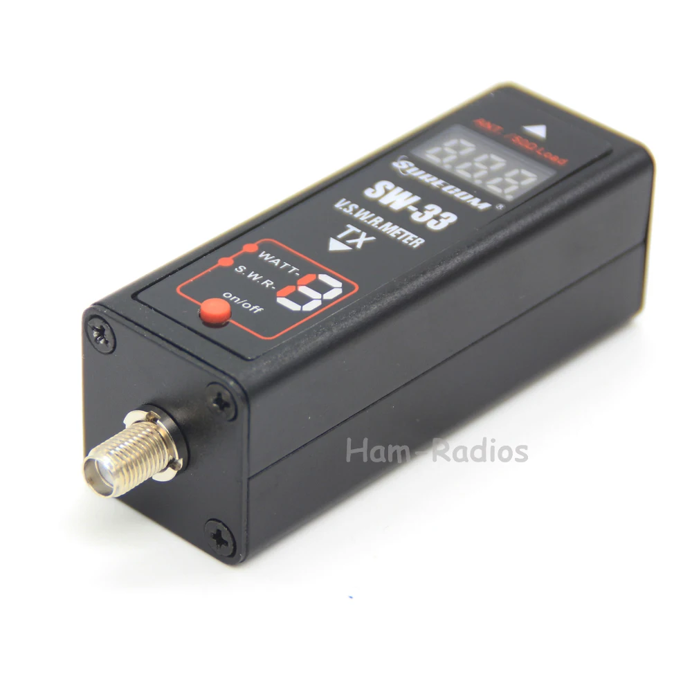 SURECOM SW-33 Mini Power&SWR Meter VHF/UHF 100MHz~520MHz Portable Tester for Ham Two Way Radio SW33 Antenna Mini Tester Counter