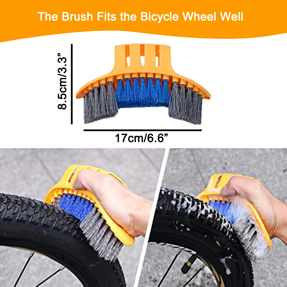 Bicycle Chain Cleaner Chain Cleaner Cleaning Bicycle Chain Brush Wash Tool Set MTB Road Bike Protection Oil Gear Grunge Brush For Mountain Bike