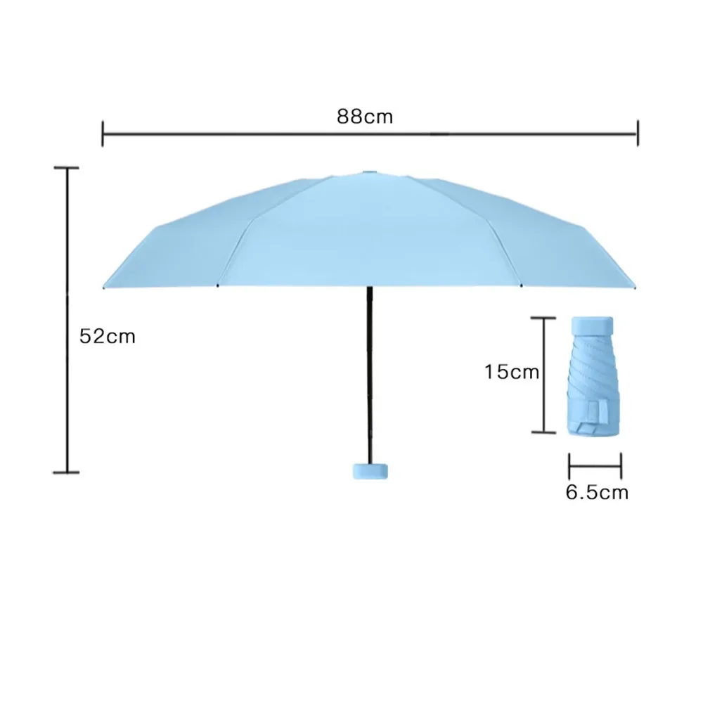 Mini Portable Umbrella Sun Umbrella With Case Set Parasol Rain and Shine Dual Use Unisex Travel Protable Folding Pocket Mini mini umbrella mini sun umbrella folding umbrella sun umbrella