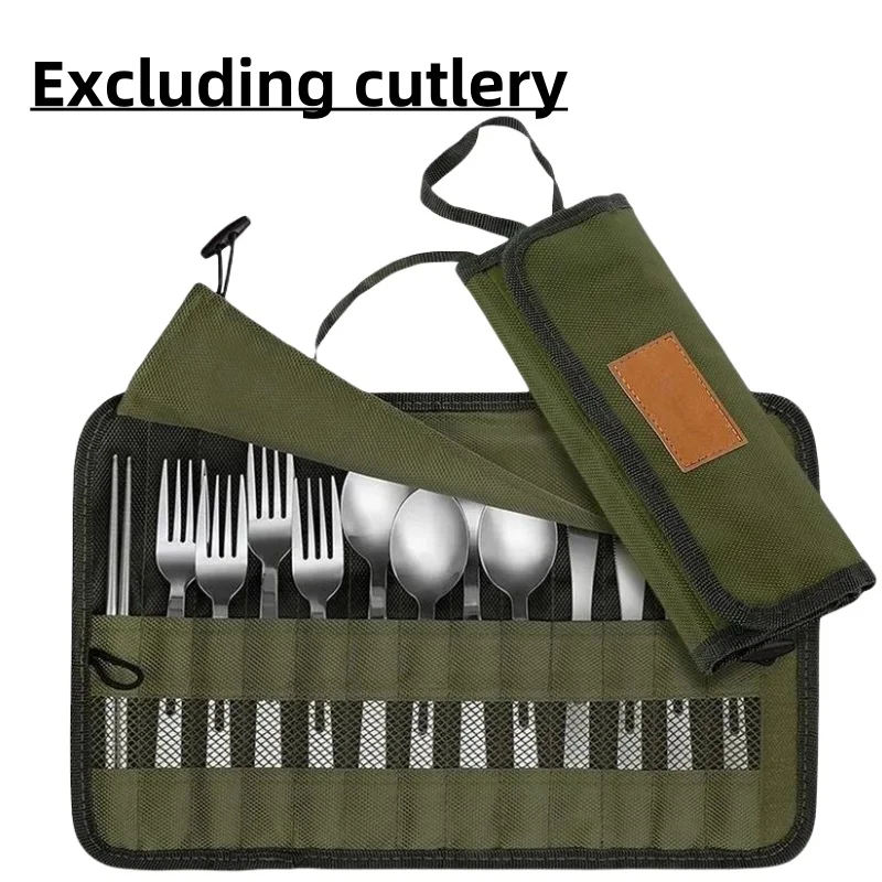 Tableware Bag Washable Portable Travel Cutlery Kit Case Organizer Pouch For Dinner Travel Camping BBQ Picnic Tableware Organizer