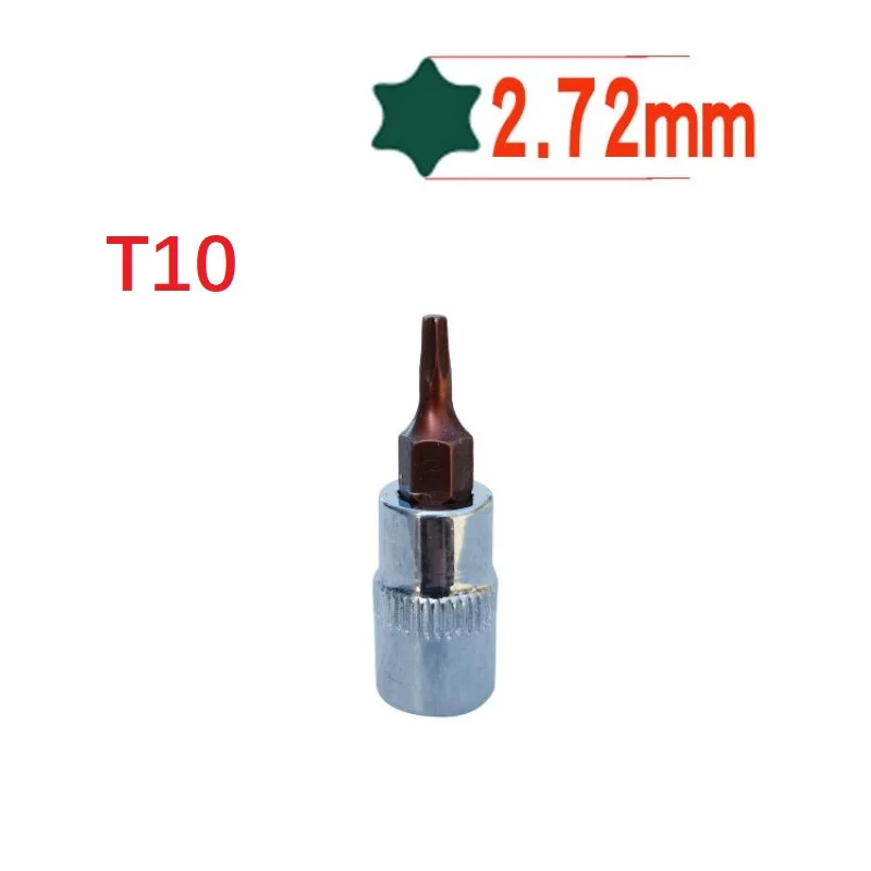 1-teiliges Antriebssteckschlüsselsatz Sechskant-Torx-Schraubendreher-Bit 1/4 Zoll Schraubenschlüssel-Steckschlüssel-Adapter T8, T10, T15, T20, T25, T27, T30, T40 – Detail 8