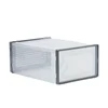Double frame thickened transparent shoe box plastic basketball shoe box storage artifact foldable shoe box flip cover shoe rack 5