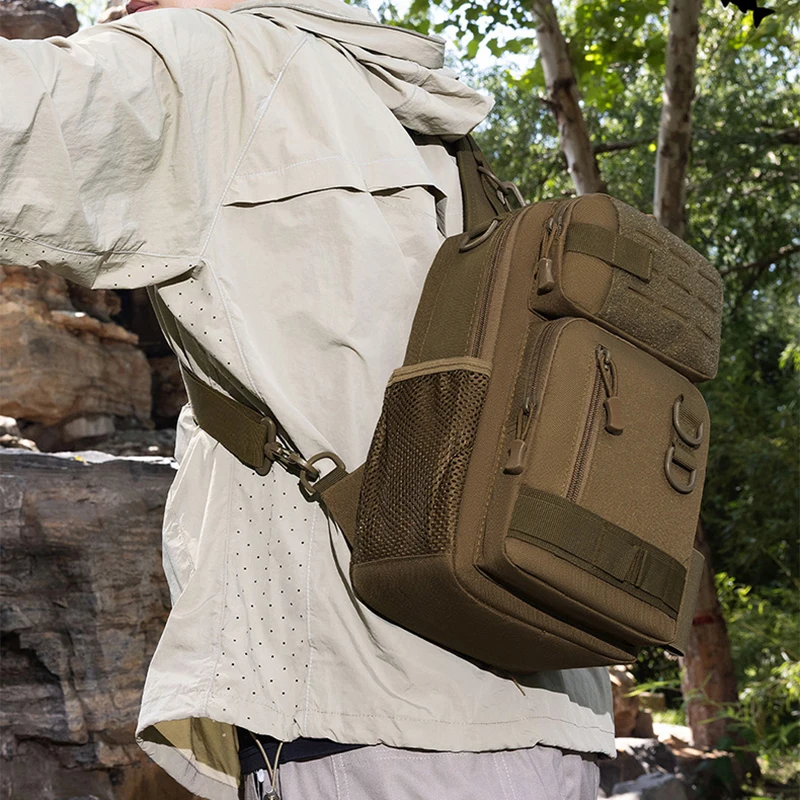 Nylon Fishing Backpack with Rod Holder for Outdoor Camping Hiking