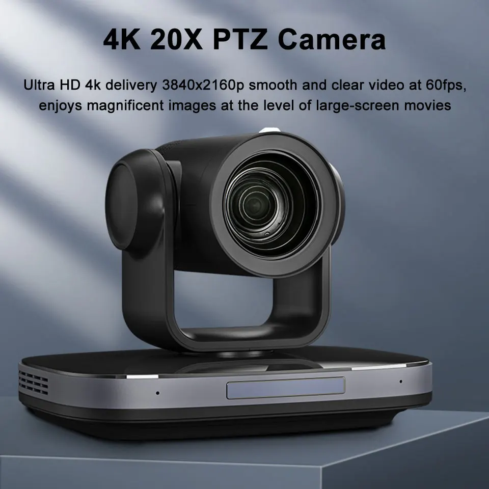 Telecamera PTZ 4K 60FPS NDI Zoom 12x 20X AI Monitoraggio automatico Telecamera PTZ poe Simultaneo 3G-SDI HDMI USB3.0 Telecamera per videoconferenze - immagine 2