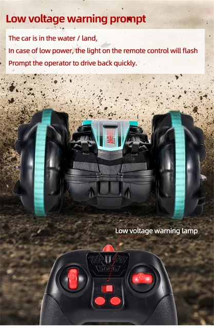 2022 High-tech Remote Control Car 2.4G Amphibious Stunt RC Car Double-sided Tumbling Driving Children's Electric Toys for Boy 6