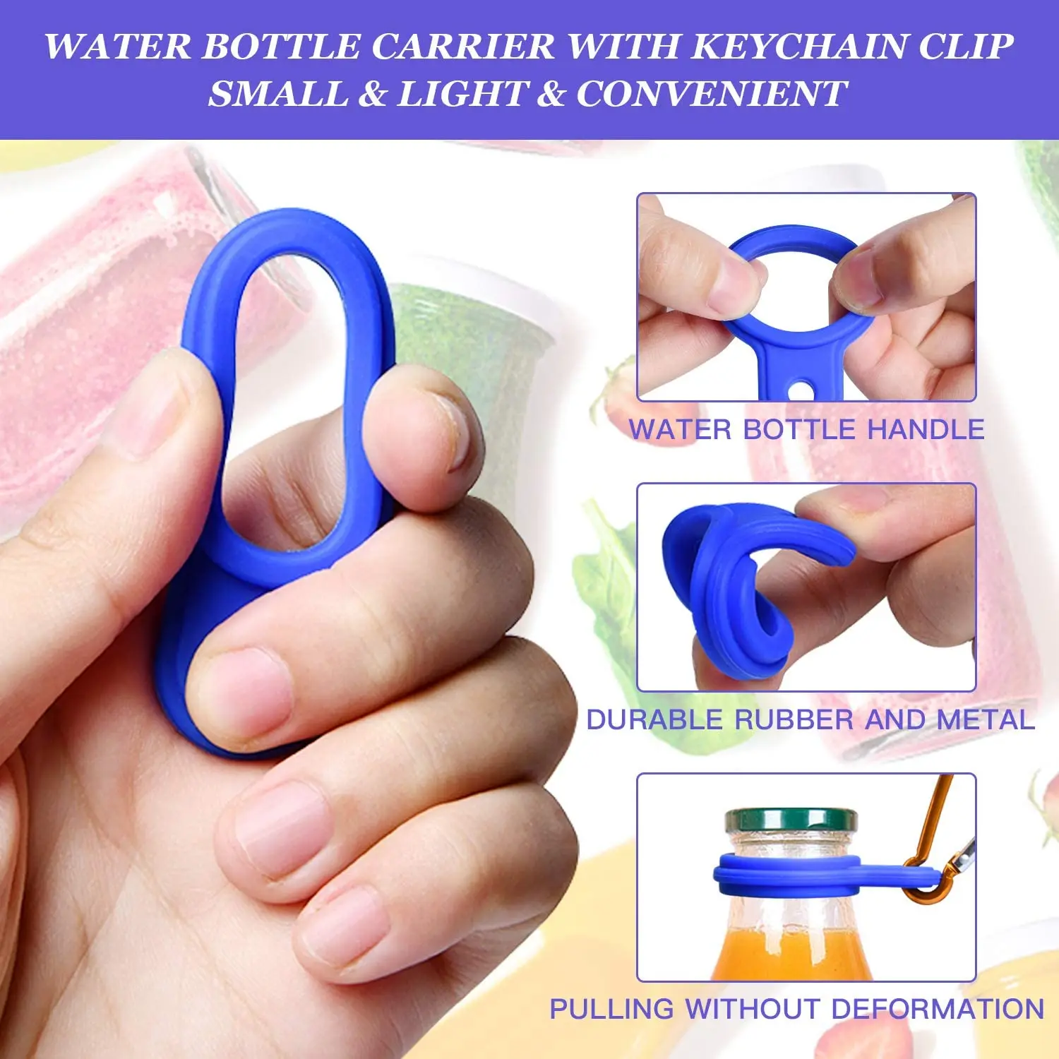 Silicone Water Bottle Buckle Portable Kettle Carabiners with Hanging D-Ring  Keychain Hook for Traveling Camping Hiking Daily Use - AliExpress