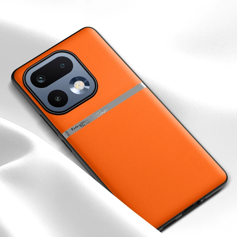 Luxurious Leather Shockproof Bumper Case with Skin-Friendly Feel