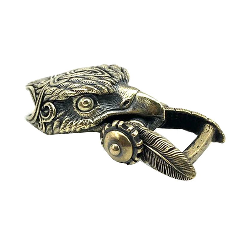 

2X EDC Outdoor Tool DIY Accessories For Bracelet Weaving Paracord Multifunction Buckle Brass Eagle Head