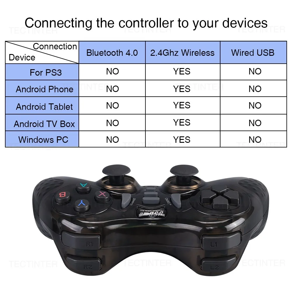 2.4G   е, PS3/PC/TV ڽ ̽ƽ  ܼ X   Ʈѷ  ׼