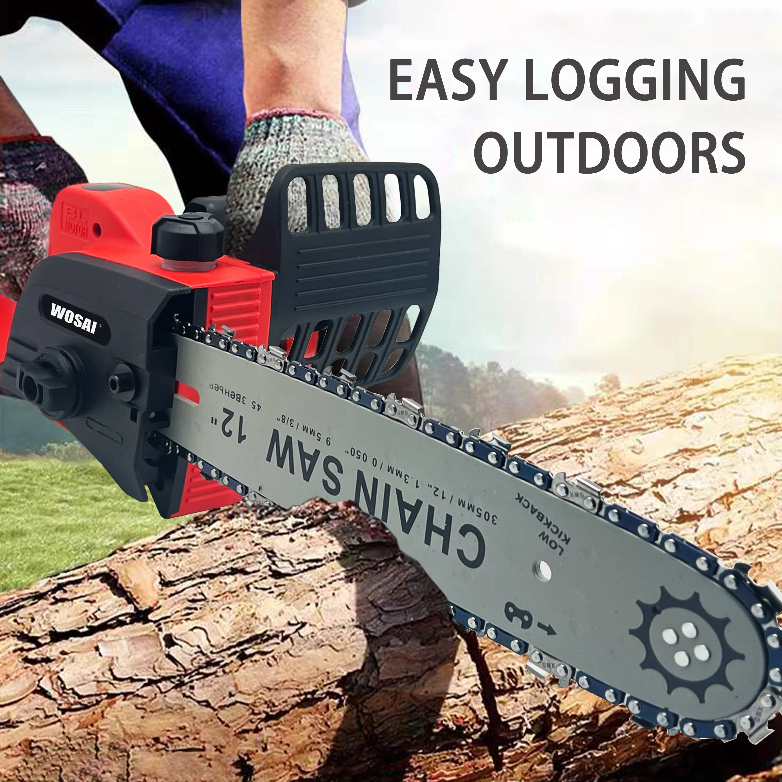 ODM Service 20V Cordless Garden Tools Professional Electrical Power Portable 12 Inch Brushless Chain Saw