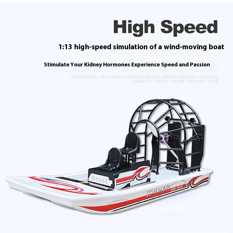 Rc Swamp Dog Wind Boat Aerodynamic Remote Control Electric Boat Model Toy Diy Amphibious Rescue Air Cushion Boat Toy 3