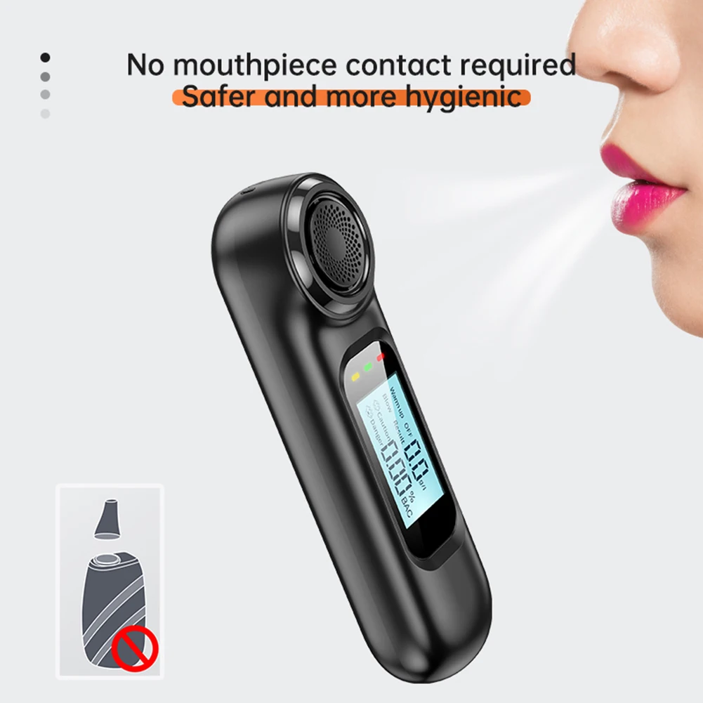 High Accuracy Portable Alcohol Tester Breathalyzer Non-Contacting Alcohol Detector USB Rechargeable with Digital LED Screen, alcohol tester,breath alcohol tester