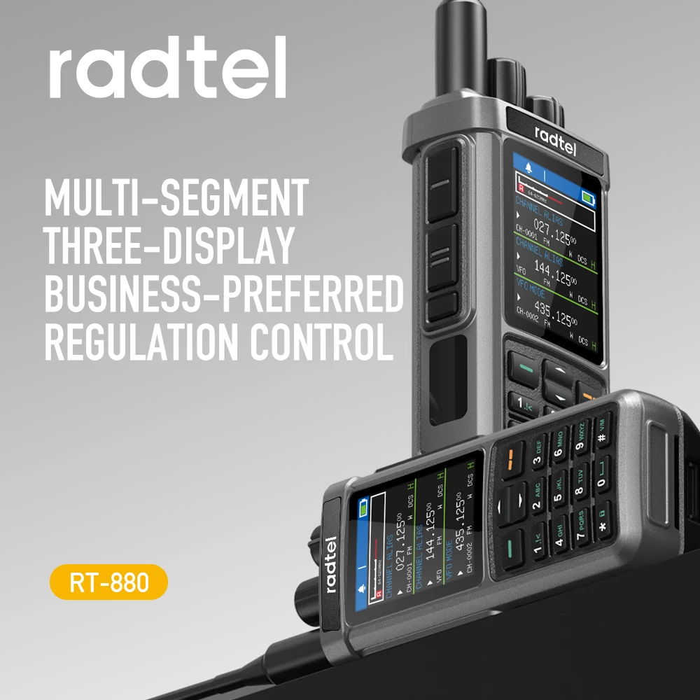 High-Power Ham Radio with Cross Band Repeater and Multi-Band Functionality, 1024 Channels, USB-C
