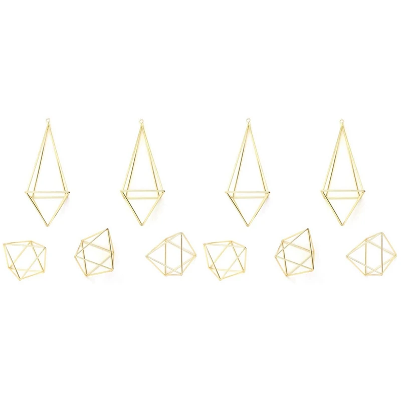 

Air Plant Holder 10 Packs Metal Decor Modern Geometric Hanger Hanging Air Plants Planter Tabletop Display Rack