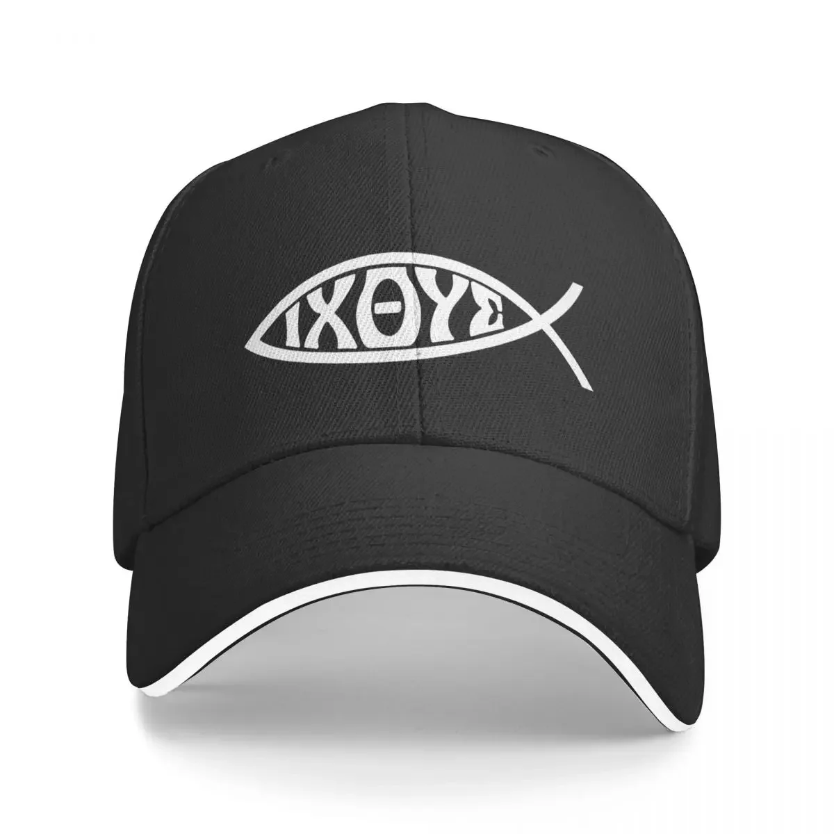 

Ichthys or Ichtus IXOYE Christian Fish Baseball Cap summer hat Thermal Visor Trucker Hats For Men Women's