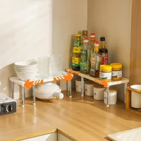 Kitchen Cabinet Organizer Adjustable Layered Storage Shelf Spice Rack Dish Bowl Shelf for Kitchen Cupboard Pantry Sink Organizer 2