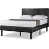 Faux Leather Upholstered Platform Bed Frame, Mattress Foundation, Wood Slat Support, No Box Spring Needed, Twin/Full/Queen/King 6