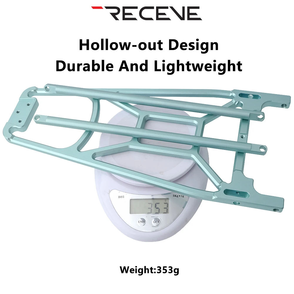 RECEVC Folding Bicycle Rear Rack Luggage Carrier BMX Baggage Rack Bike Aluminum Alloy Luggage Carrier Rear Shelf for Brompton