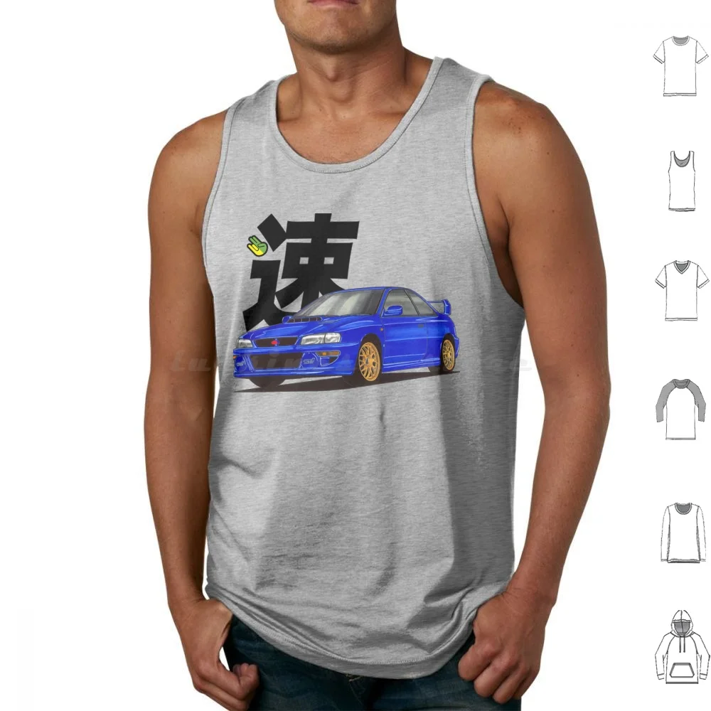 Jdm Legendary Japanese Car Tank Tops Vest Senza Maniche Wrc Wrx Sti Brz 22B Sti Forester Wrx Justy Legacy Libero Levorg Liberty