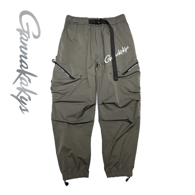 Men's Fishing Pants, Windproof Hiking Sports Pants, Multi Pocket Workwear Trendy and Breathable Travel Pants
