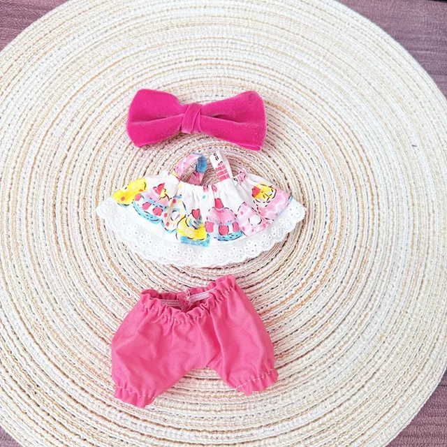 O³ Ropa Para Muñecas De 17 Cm - Apta Para Labubu - Juego De Ropa Con Atuendo Y Accesorios - Regalo Para Niños, Navidad, Cumpleaños (Vestido Rosa