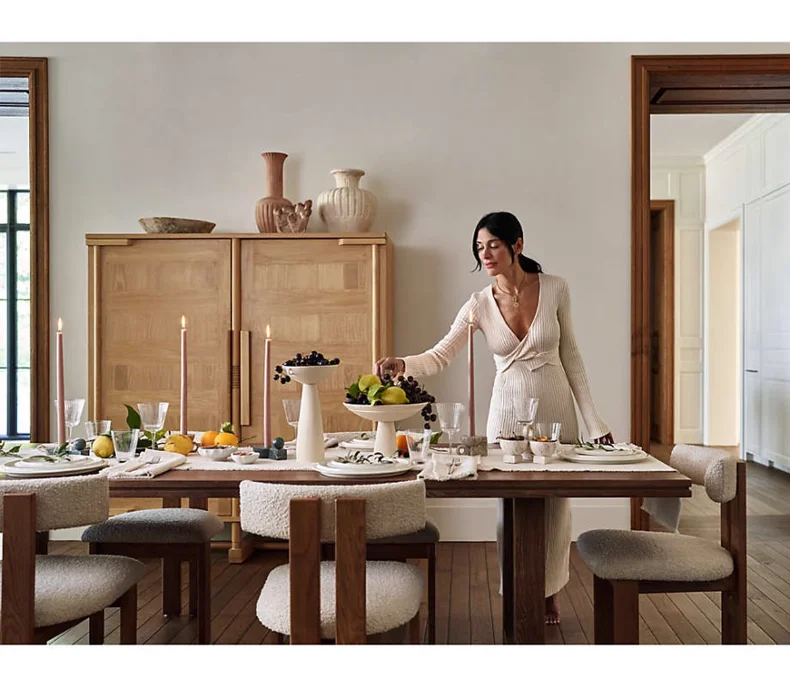 Description Picture 6 of itemFrench Retro Dining Chairs, Home Restaurant Solid Wood Chairs, Light Luxury Casual Makeup Stools, Designer Lamb Velvet Stools