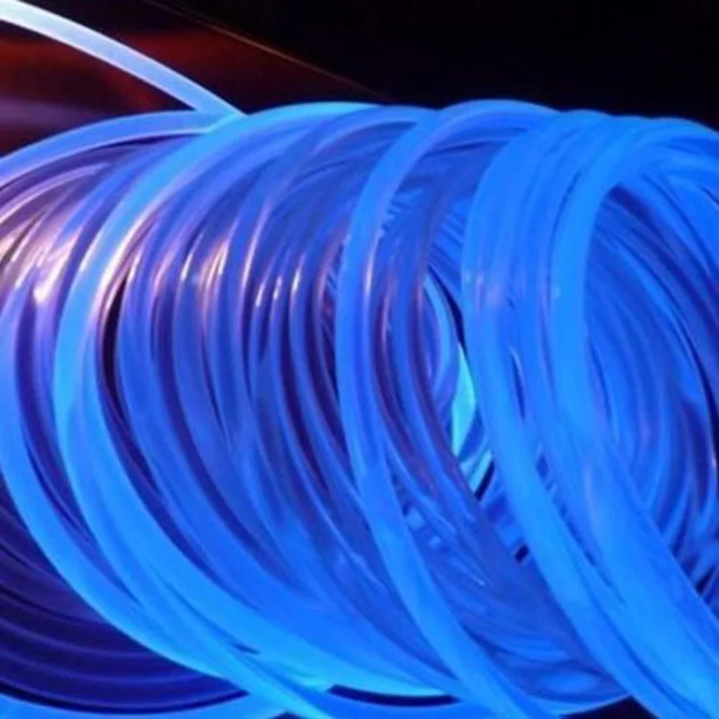 PMMA Side Glow Optic Fiber Cable 1.5mm/2mm/3mm/4mm For Car LED Lights Bright & LED Fiber Optic Illuminator Engine Decoration