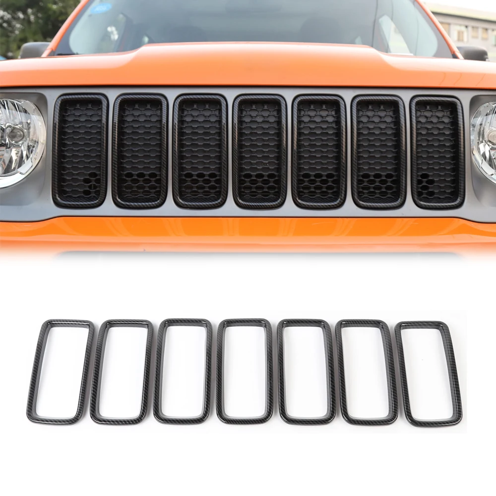 

Car Front Molding Lid for Jeep Renegade 2019 2020 2021 2022 Middle Grille Cover Trim Sticker Frame Decor Styling Accessories