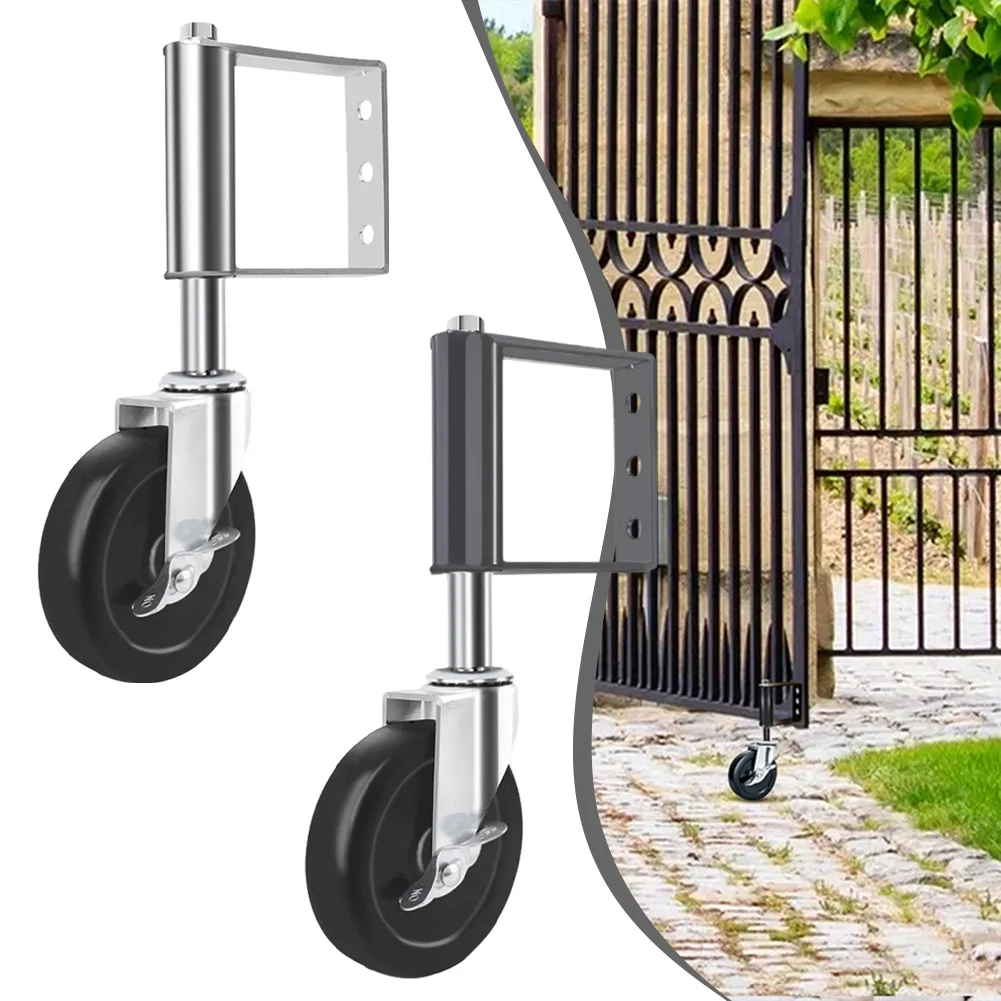 Garden Gate Wheels Wear-Resistant Gate Spring Shock-Absorbing Wheel Wheel With Brake For Ground Surfaces Including Grass Cement