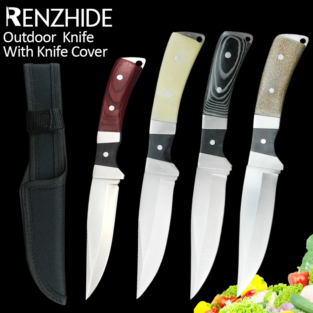 Rzd Pocket Fixed Camping Knife Stainless Steel Deboning Fillet Outdoor