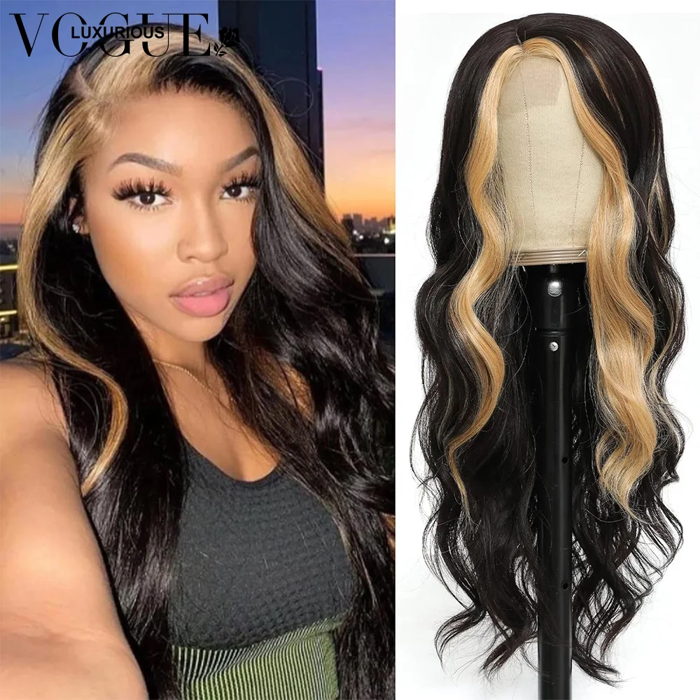 

Highlight Black And 613 Body Wave HD Transparent Lace Frontal Wig Glueless 13×4 13×6 4×4 Brazilian Virgin Remy Human Hair Wigs