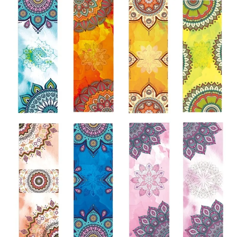 mylb Beautiful Pattern Print New Yoga Towel Sweat Anti-skid Portable Gym Blanket Exercise Yoga Mat Towel Pilates Mat