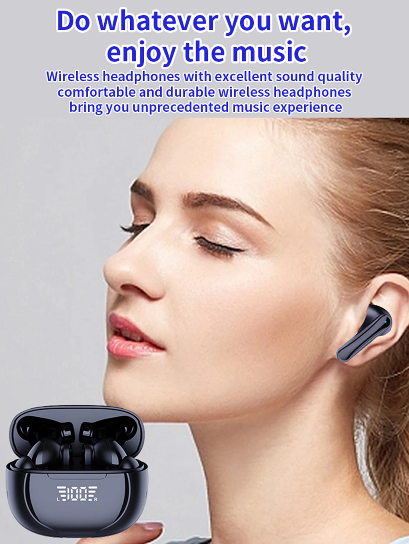 A9 Wireless Bluetooth-Compatible 5.3 Earbuds LED Power Display TWS Earphone Wireless Earphones for Android iOS Phones Laptop