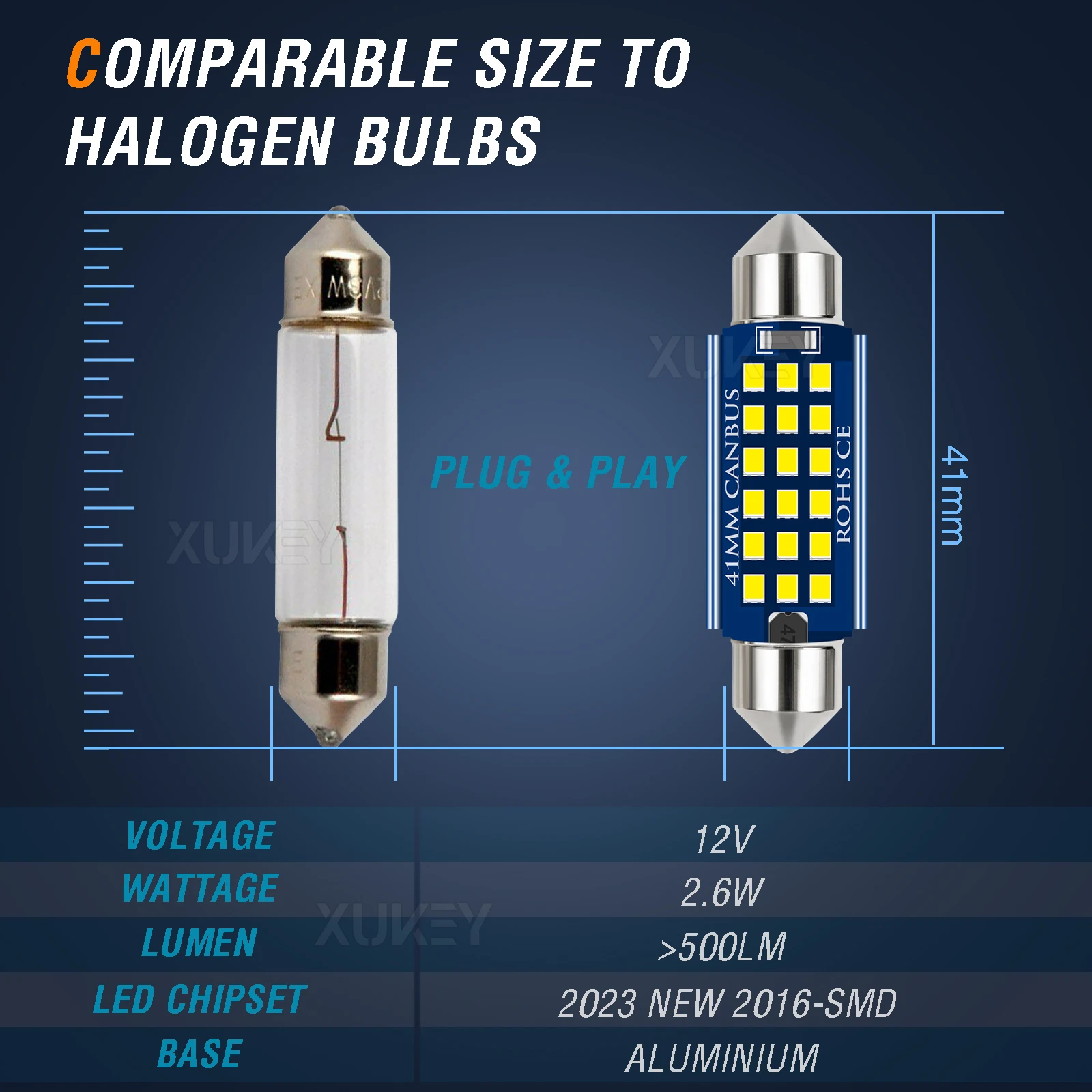 CANBUS LED  212-2 569 6413 佺 ׸   Ʈũ   , 6000K ȭƮ, 41mm 42mm 211-2 578, 18-2016-SMD