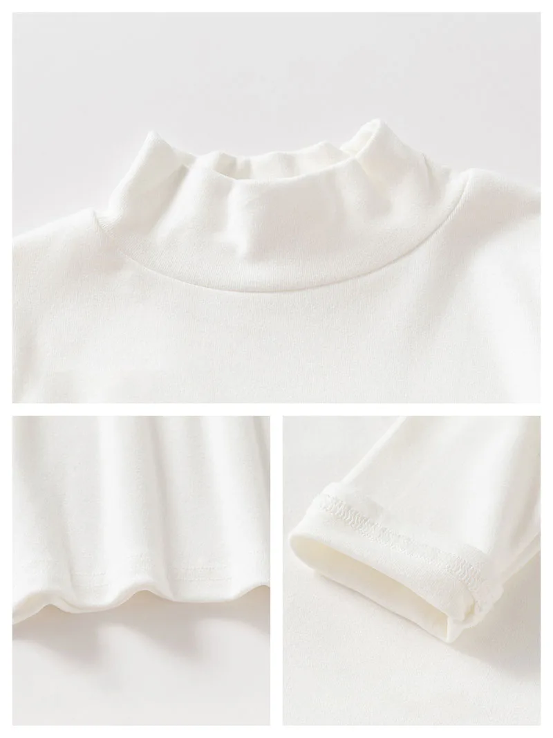 Kids Boys Girls High Neck Long Tshirt