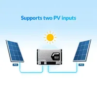 Contrôleur de charge solaire MPPT EPEVER 60/80/100A, protection contre l'eau IP43, compatible 12V/24V/48V DC, compatible avec les panneaux PV LiFePO4 200V 6