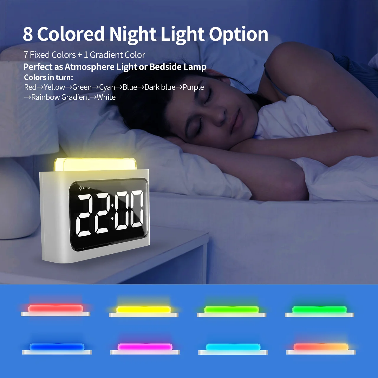 Часы Будильник Электронные Electronic Large Alarm Clock Night Light