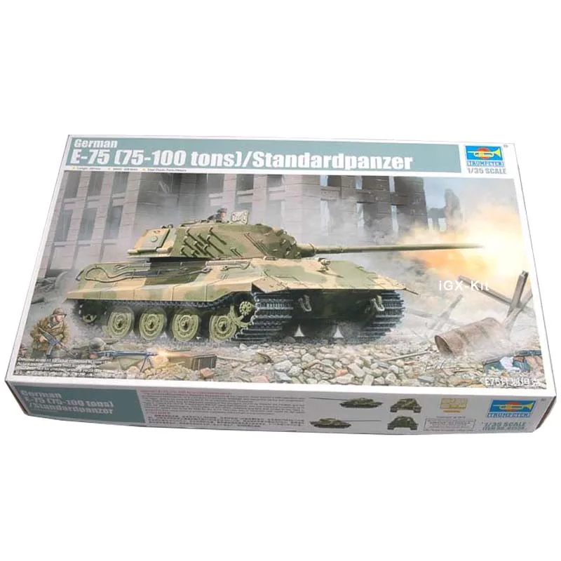 

Trumpeter 01538 1/35 немецкий E75 E-75 Panther 75 до 100 тонный Танк детская игрушка в стиле милитари подарок пластиковая сборка набор для моделирования