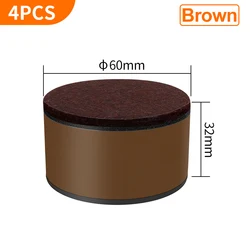 Solid Steel Square Bed Risers - Heavy Duty, Floor Protection, Anti - Scratch for Wood & Carpet Surfaces (60x32mm)