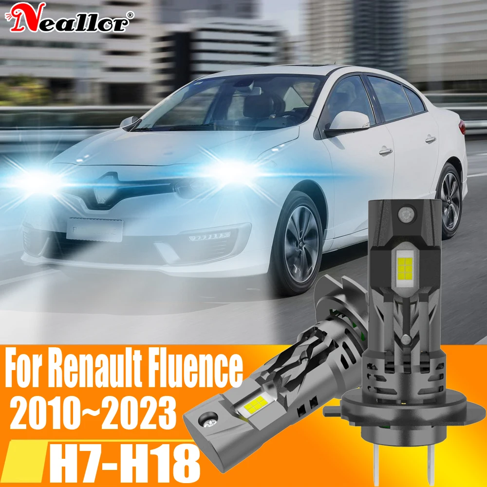 

2 шт., Автомобильные светодиодные лампы H7 Canbus H18 6000K 12 В 55 Вт для Renault Fluence 2010 ~ 2023