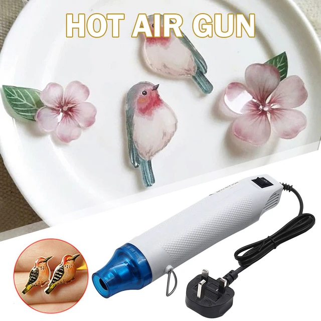 230V Electric Heat Gun 300W Power Heat Blower Fast Heat Portable with  Supporting Seat for DIY Shrink Plastic Rubber Stamp