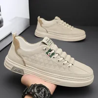 /2025/ White Leather Casual ShoesUpgrade your style with Men's Vulcanize Shoes*
