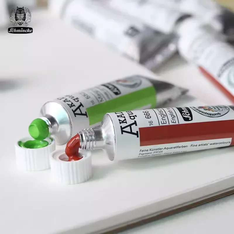 Germany Schmincke-KADEMIE Academy Grade 15ml/0.5 Fl Oz Tubes Extra Fine Watercolor Paint Art Painting Artists Drawing Supplies watercolor paint,watercolor pigment