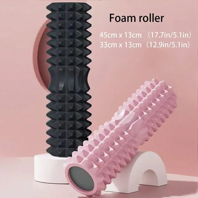45cm High Density Foam Roller Yoga Column Deep Massage Fitness Equipment Sport EVA Block Muscle Relaxation Pilates Gym Exercises 2