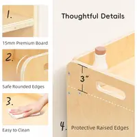 Montessori Toddler Table and Chair Set, Wooden Activity Furniture for Kids, Ideal for Eating, Reading, Drawing, Play, and as a S 6