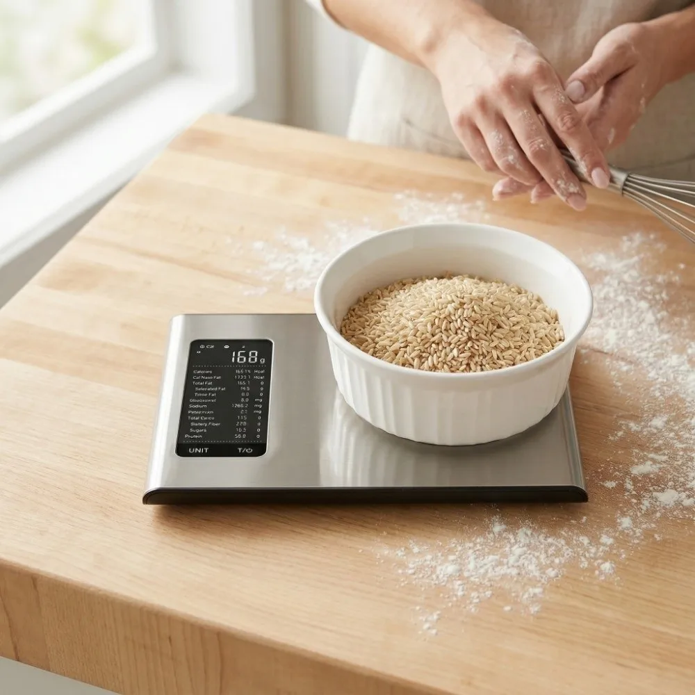 Smart Nutrition Stainless Steel Digital Kitchen Food Scale_voghion.com